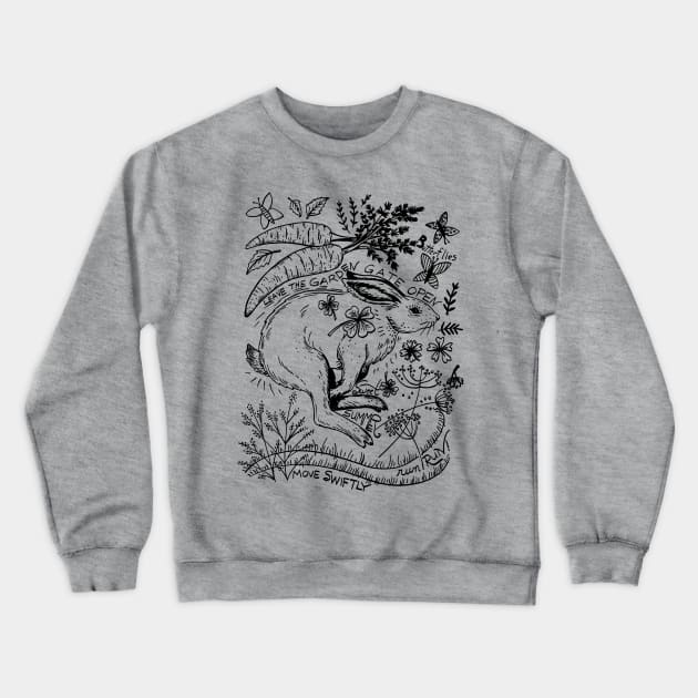 Running Rabbit Crewneck Sweatshirt by SWON Design